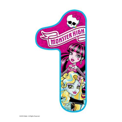 Monster High Number 1 Edible Icing Image - Click Image to Close